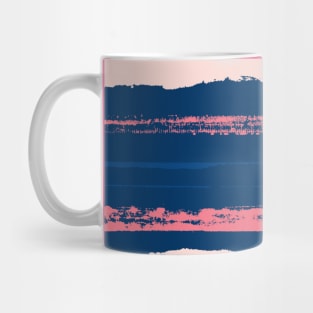 Pink and Blue Summer Stripes Mug